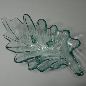 Recycled Glass Oak Autum Leaf Dish by Vidrios San Miguel